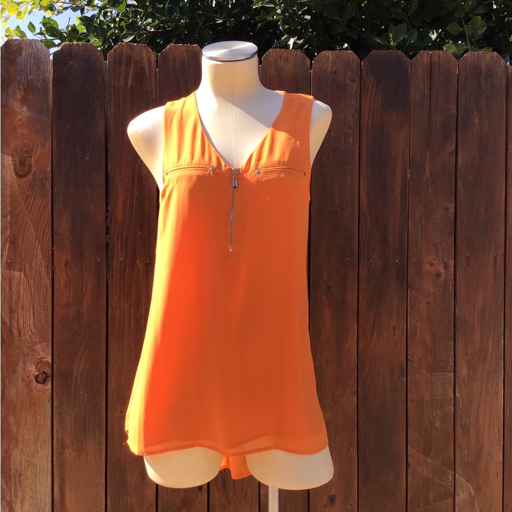 Naked Zebra Vibrant Orange Tank Top Item #217